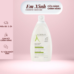 Sữa tắm trị mụn lưng ngực, trị viêm lỗ chân lông Aderma - 500ml
