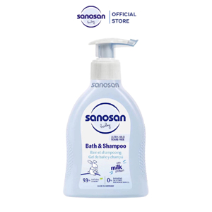 Sữa tắm và dưỡng cho bé Sanosan baby wash & care 200ml