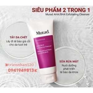 Sữa tẩy trang & tẩy tế bào chết Murad AHA/BHA Exfoliating Cleanser 200ml