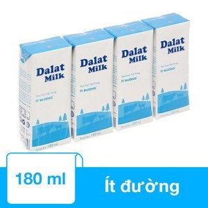 Lốc 4 hộp sữa tươi tiệt trùng Dalat Milk 180ml