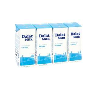 Lốc 4 hộp sữa tươi tiệt trùng Dalat Milk 180ml