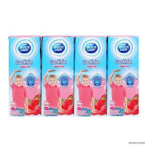 Sữa tiệt trùng Dutch Lady Cao khỏe vị dâu hộp 170ml