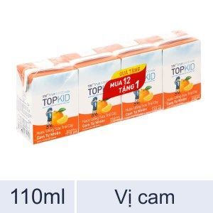 Sữa tiệt trùng TH True Milk có đường lốc 4 hộp x 110ml