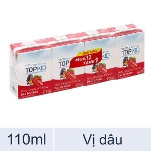 Sữa tiệt trùng TH True Milk có đường lốc 4 hộp x 110ml