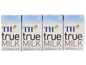 Sữa tiệt trùng TH True Milk có đường lốc 4 hộp x 110ml