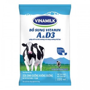 Sữa Tiệt Trùng Vinamilk Không Đường Hộp 1 Lít - Thùng 12 Hộp