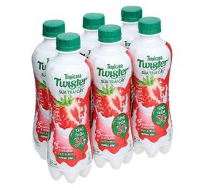 Sữa trái cây Twister hương dâu - Lốc 6 chai 290ml