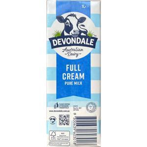 Sữa tươi Devondale nguyên kem - 1 lít (dành cho trẻ trên 2 tuổi)