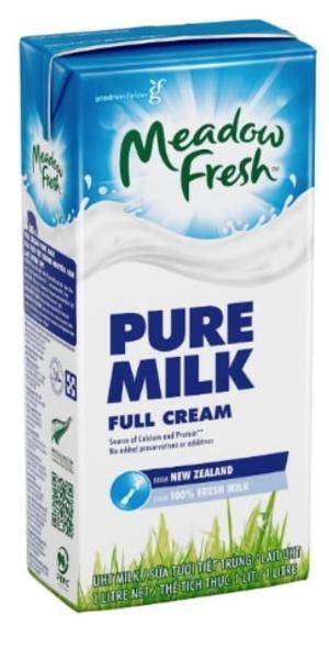 Sữa tươi Meadow Fresh pure milk full cream (nguyên kem) - 1L