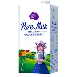 Sữa tươi nguyên kem không đường Pure Milk hộp 1 lít