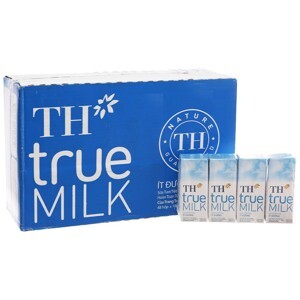 Sữa tươi TH True Milk ít đường 180ml x 48 hộp