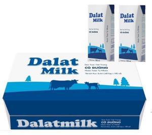 Sữa tươi thanh trùng Dalat Milk có đường 180ml