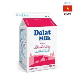 Sữa tươi thanh trùng Dalat milk dâu - 180ml