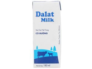 Sữa tươi thanh trùng Dalat Milk có đường 180ml