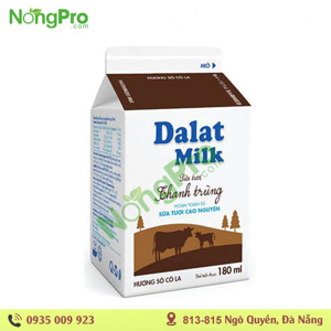 Sữa tươi thanh trùng Dalat milk socola - 180ml