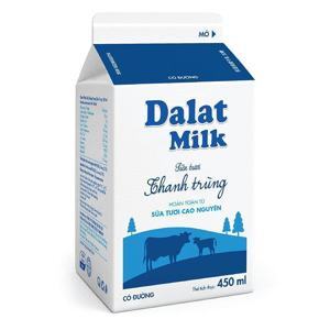 Sữa tươi thanh trùng Dalat milk có đường - 450ml