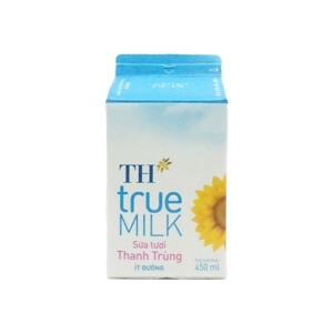 Sữa tươi thanh trùng ít đường TH true Milk 450ml