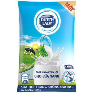 Sữa tươi tiệt trùng Cô Gái Hà Lan không đường 180ml - thùng 48 hộp