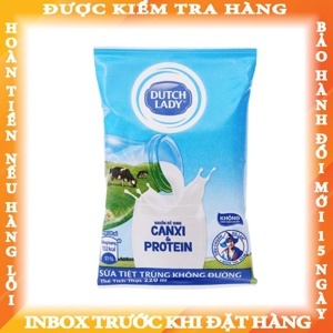 Sữa tươi tiệt trùng Cô gái Hà lan không đường 220ml - thùng 48 bịch