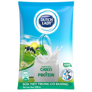 Sữa tươi tiệt trùng Cô Gái Hà Lan có đường 180ml - thùng 48 hộp