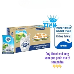 Sữa tươi tiệt trùng Cô Gái Hà Lan không đường 180ml - thùng 48 hộp
