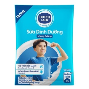 Sữa tươi tiệt trùng Cô gái Hà lan không đường 220ml - thùng 48 bịch
