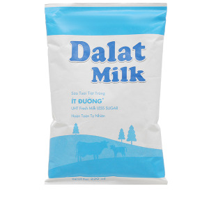 Sữa tươi tiệt trùng ít đường Dalat Milk bịch 220ml