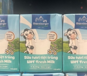 Sữa tươi tiệt trùng Oldenburger - 200ml, lốc/ 4 hộp