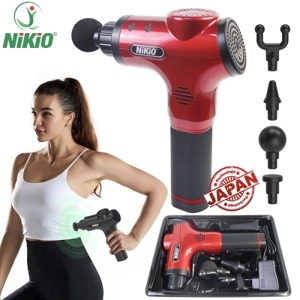 Súng massage cầm tay 4 đầu, 6 tốc độ Nikio NK-170A