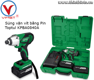 Súng vặn vít 1/4" bằng pin Toptul KPBA0840A