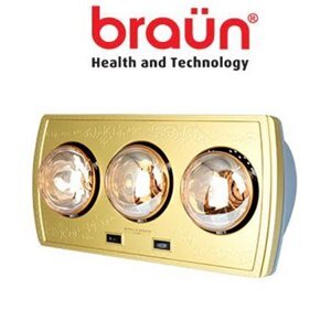 Sưởi nhà tắm Braun 3 bóng trắng BU03