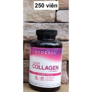 Viên uống đep da, đẹp tóc của Mỹ Super Collagen +C 250 viên Neocell USA