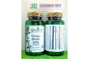 Swanson Ginkgo Biloba 24% 240 viên - Viên uống bổ não và tăng cường trí nhớ