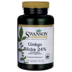 Swanson Ginkgo Biloba 24% 240 viên - Viên uống bổ não và tăng cường trí nhớ