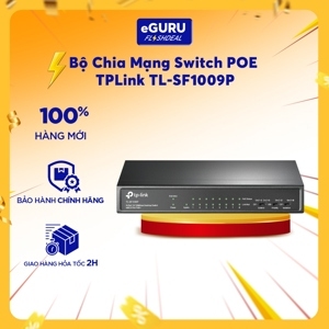 Switch 9 Cổng 10/100Mbps với 8 Cổng PoE+ TP-Link TL-SF1009P