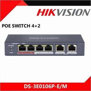 Switch cấp nguồn PoE 4 Port Hikvision DS-3E0106P-E/M