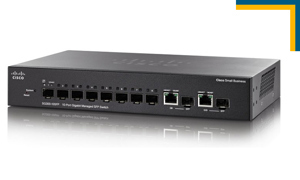 Switch Cisco SG300-10SFP-K9 - 8-Port