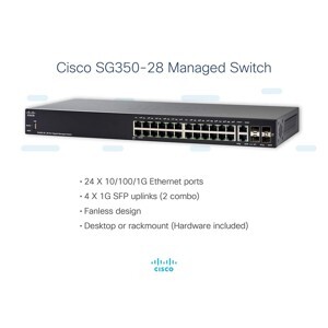 Switch Cisco SG350-28-K9-EU - 28 port