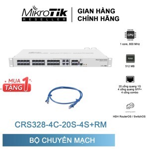 Switch Gigabit Mikrotik CRS328-4C-20S-4S+RM