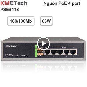 Switch KMETech PSE5416, PoE 5 Port (1Port in-4 Port Out)