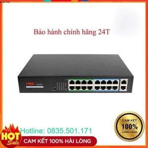 Switch poe 16 port ONV H1016PLS 16x10/100M PoE port + 2 uplink port