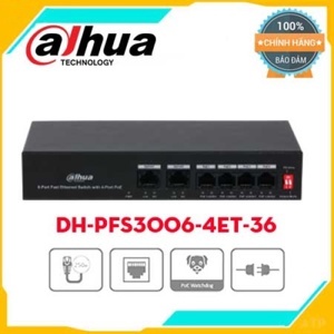 Switch POE Dahua DH-PFS3006-4ET-36