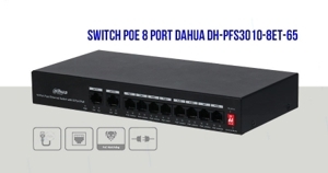 Switch POE Dahua DH-PFS3010-8ET-65