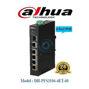 Switch POE Dahua PFS3106-4ET-60 - 4 port
