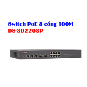 Switch PoE Hikvision DS-3D2208P 8 cổng 100M Ethernet