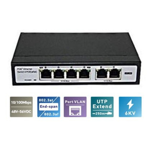 Switch POE Hikvision SH-1004P-E - 4 port