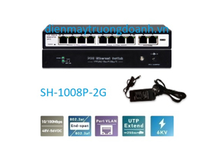 Switch PoE Hikvision SH-1008P-2G - 8 port