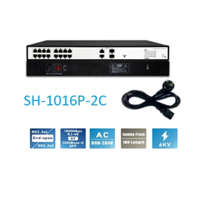 Switch PoE Hikvision SH-1016P-2C - 16 ports