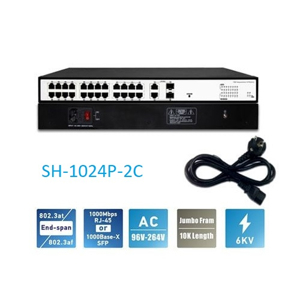 Switch PoE Hikvision SH-1024P-2C - 24 cổng