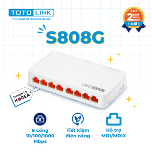 Thiết bị chia mạng Switch Totolink S808G